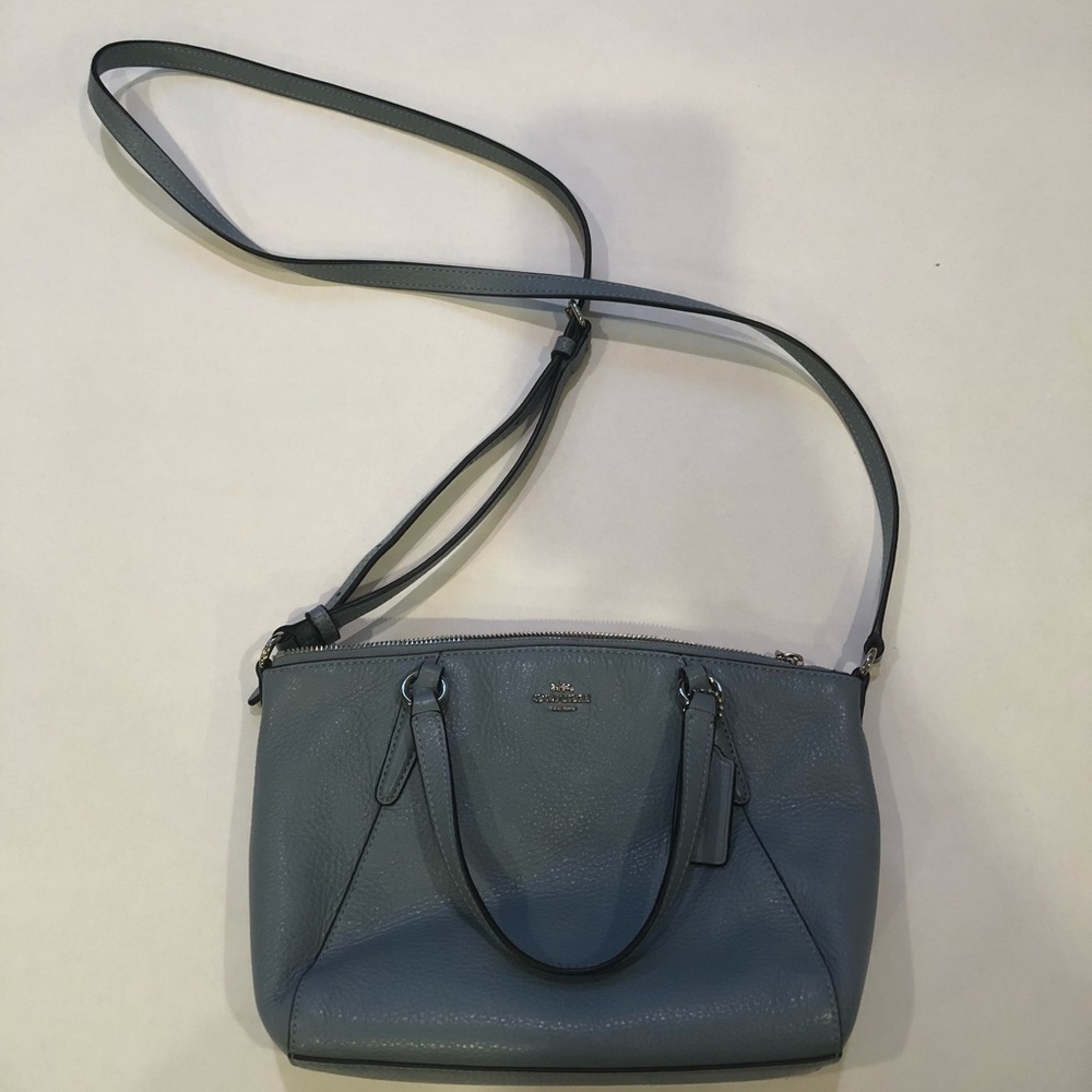 Authentic Coach purse crossbody light blue